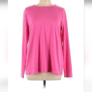 Lands End Essentials Womens Classic-Fit Long-Sleeve Crewneck T-Shirt xs 2-4 top